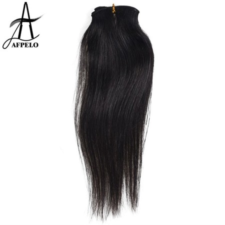 black Hand Tied weft hair